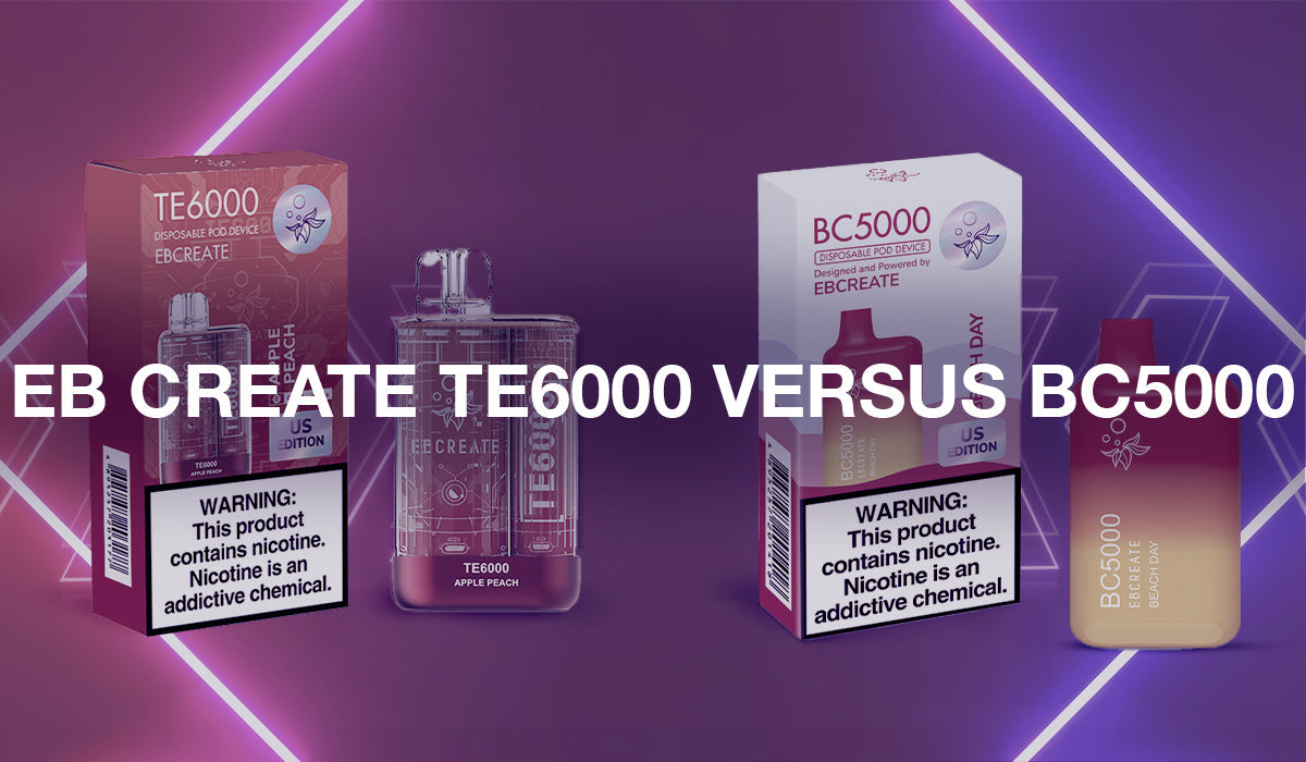 Elf Bar BC5000 versus EBCreate TE6000 Disposable Vape