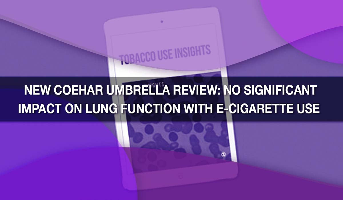 New CoEHAR Umbrella Review: No Significant Impact on Lung Function with E-Cigarette Use