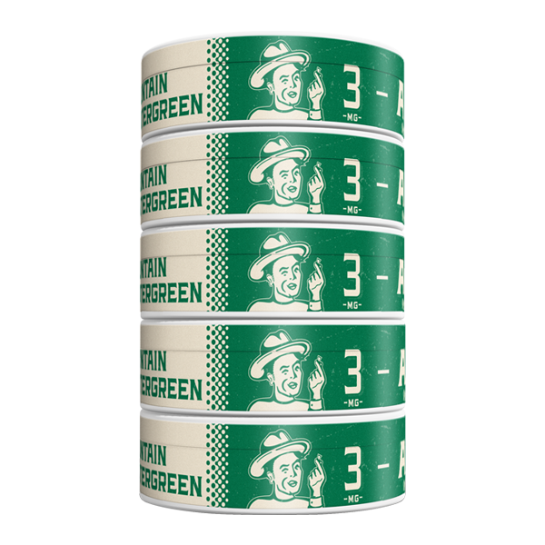 5 pack of 3mg Mountain Wintergreen ALP Pouches