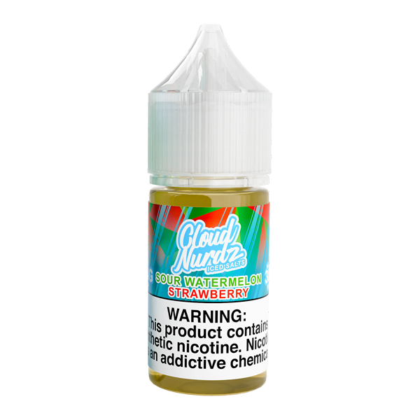 Iced Sour Watermelon Strawberry Cloud Nurds Salts 30ml