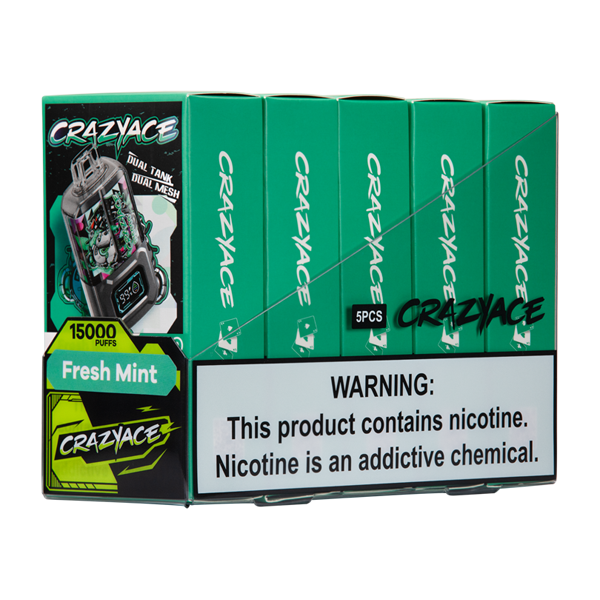 Fresh Mint B1500 Crazy Aces Disposables 5-Pack