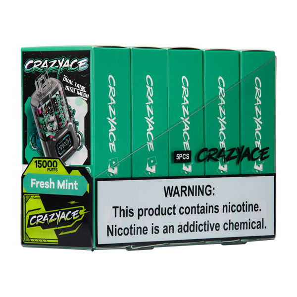 Fresh Mint B1500 Crazy Aces Disposables 5-Pack 