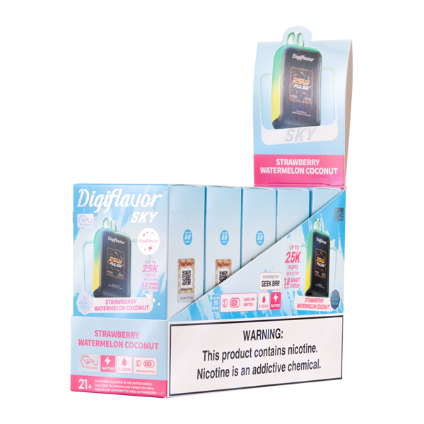 5 Pack of Strawberry Watermelon Coconut DIGIFLAVOR SKY