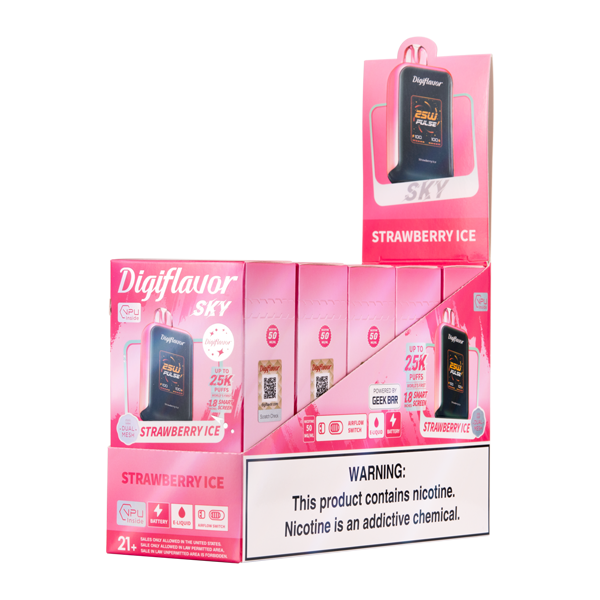 5 Pack of Strawberry Ice DIGIFLAVOR SKY