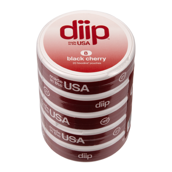Roll of 8 Black Cherry DIIP Reset Nixodine Pouches