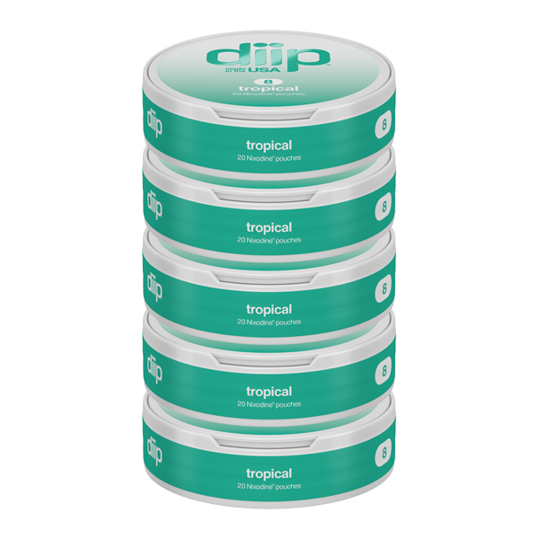 8 Tropical DIIP Reset Nixodine 5 pack of Pouches
