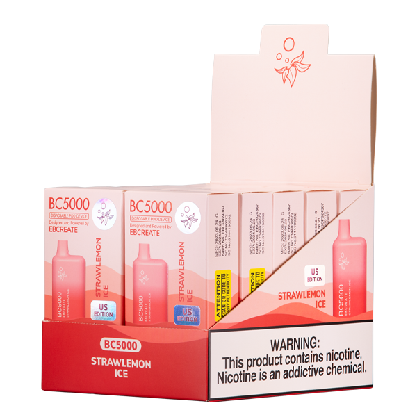 Strawlemon Ice BC5000 Vape by Elf Bar 10-Pack
