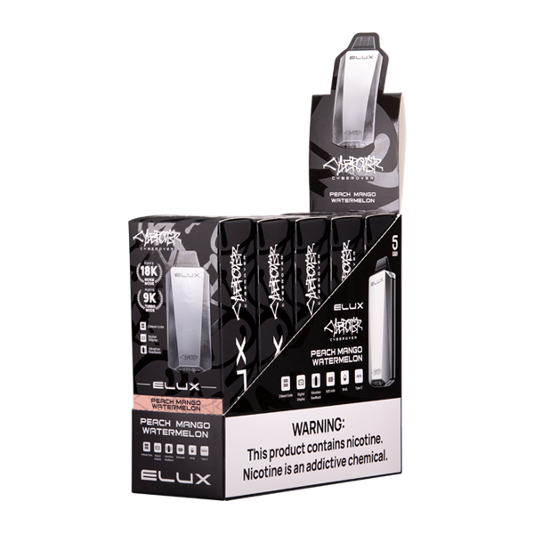 Peach Mango Watermelon ELUX Cyberover Vape 5-Pack
