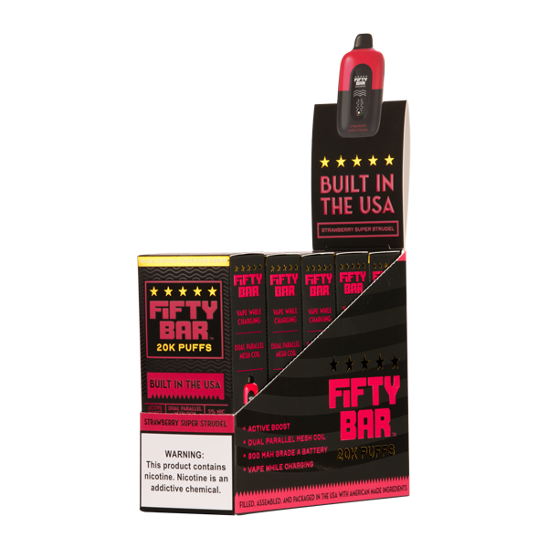 Strawberry Super Strudel Fifty Bar 20K Vapes