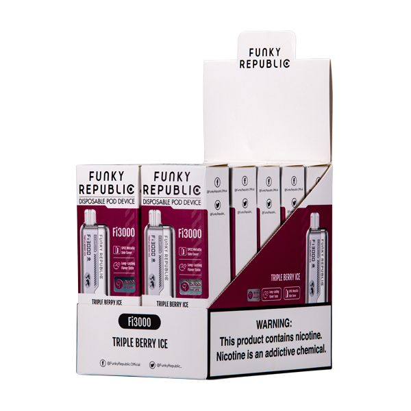 Triple Berry Ice Funky Republic Fi3000 Disposable Vape 10-Pack