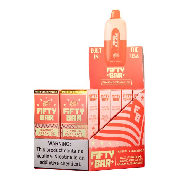 Diamond Peach Ice Fifty Bar Vape 10-Pack