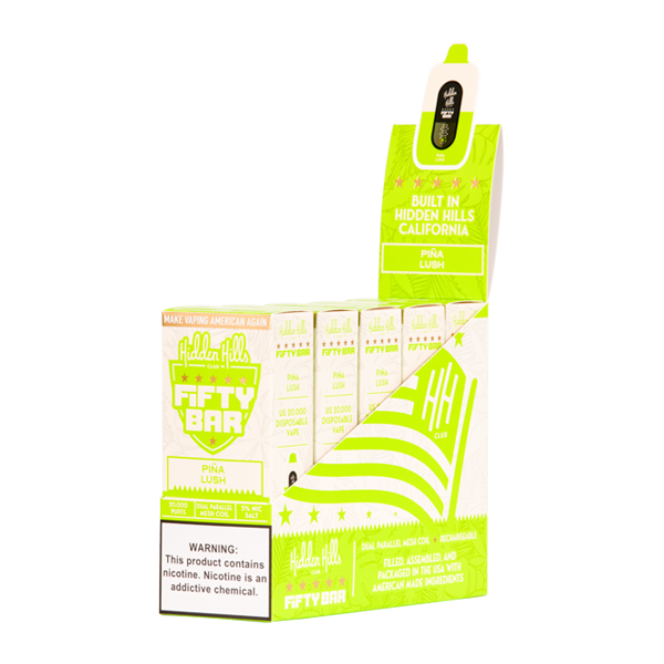 5 Pack of Pina Lush HIDDEN HILLS X Fifty bar 20K Disposable