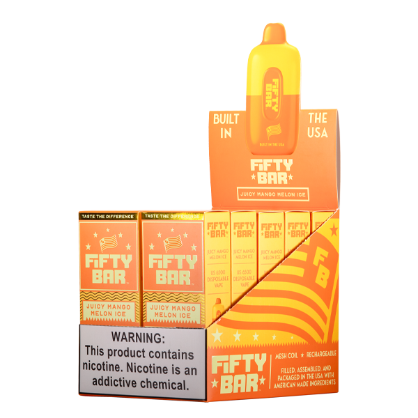 Juicy Mango Melon Ice Fifty Bar Vape 10-Pack