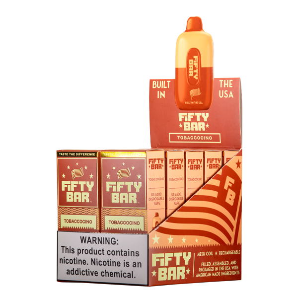 Tobaccocino Fifty Bar Vape 10-Pack