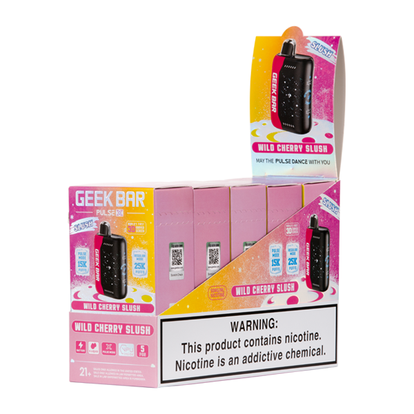 5 pack of Wild Cherry Slush Geek Bar X 25K Slush Edition
