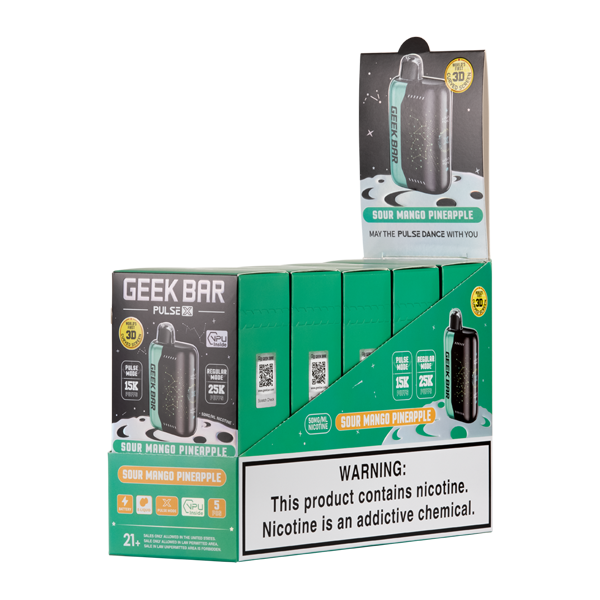 Sour Mango Pineapple Geek Bar Pulse X 25k 5-Pack