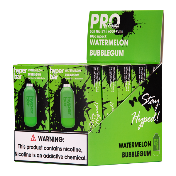 Watermelon Bubblegum Hyper Bar Vape 10-Pack