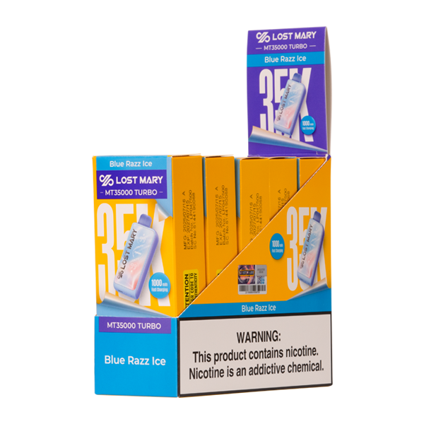 Blue Razz Ice Lost Mary MT35K Turbo Vapes