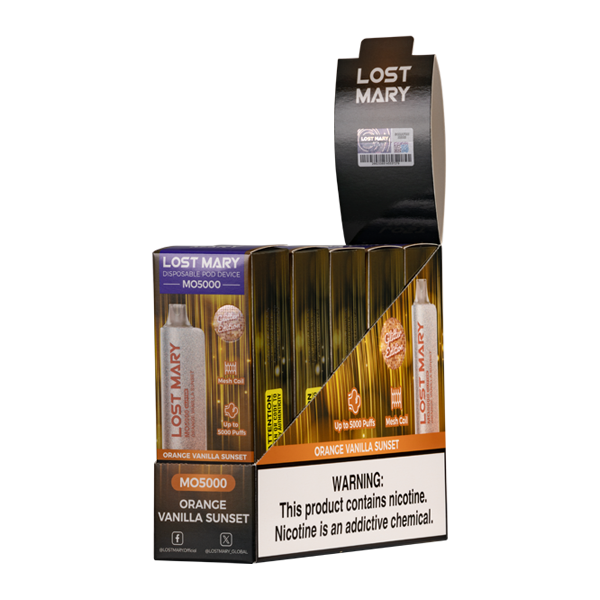 Orange Vanilla Sunset Lost Mary MO5000 (Glitter Edition) 5-Pack