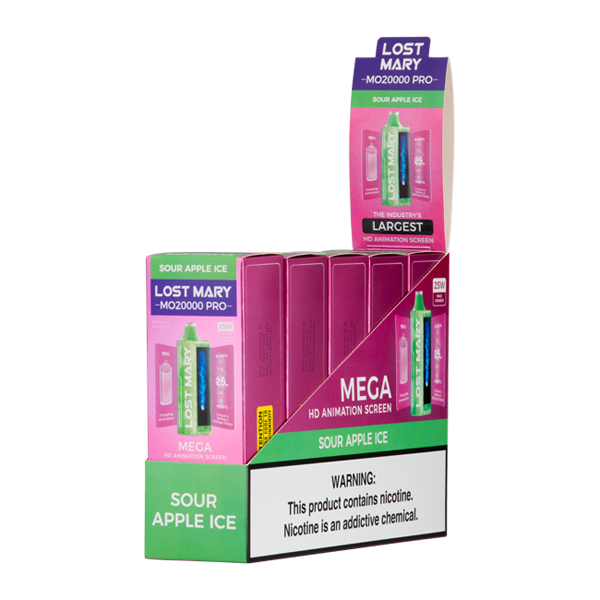 Sour Apple Ice Lost Mary MO20000 PRO Vape 5-Pack