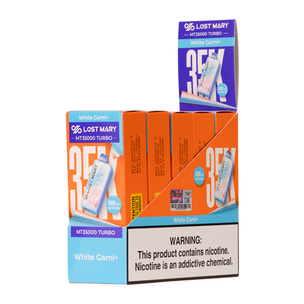 White Gami Lost Mary MT35K Turbo Vapes