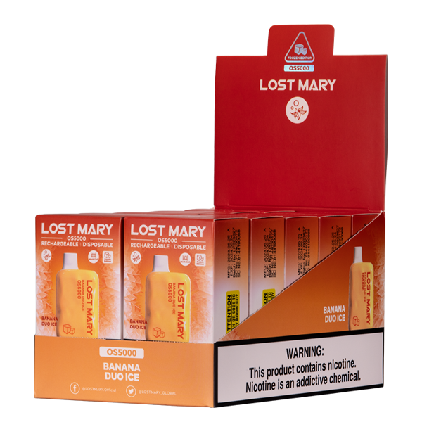 Banana Duo Ice Lost Mary OS5000 Disposable Vape 10-Pack