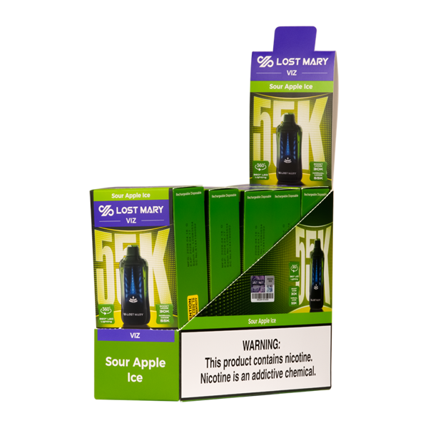 Sour Apple Ice LOST MARY VIZ 55K Disposables