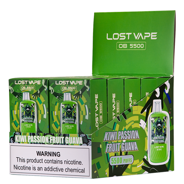 Kiwi Passion Fruit Guava- Lost Vape OB5500 10-Pack