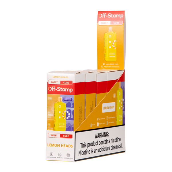 5 Pack of Sour Lemon Off Stamp Sweet Cube