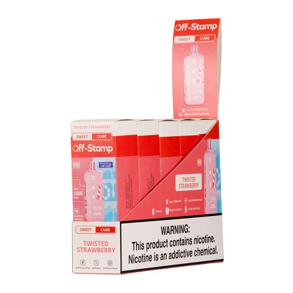 Twisted Strawberry Up Off Stamp Sweet Cube Disposables