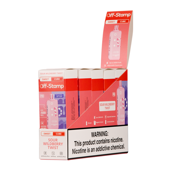 Sour Wildberry Twist Off Stamp Sweet Cube Vapes