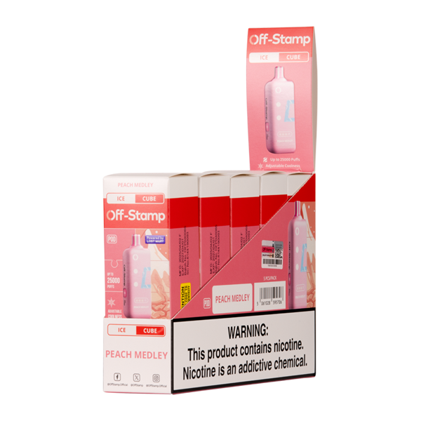 Peach Medley ICE OFF STAMP X-Cube Vapes