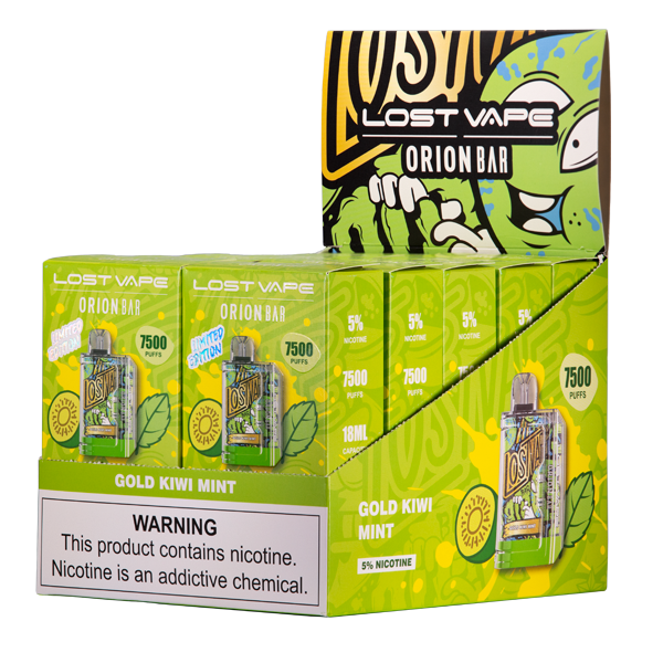 Gold Kiwi Mint Orion Bar by Lost Vape 10-Pack