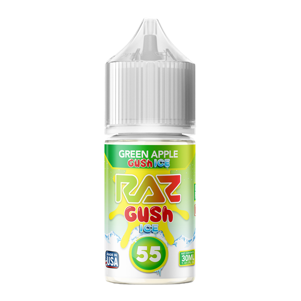 Green Apple Gush Ice Nixodine 30ml RAZ X POD JUICE 55