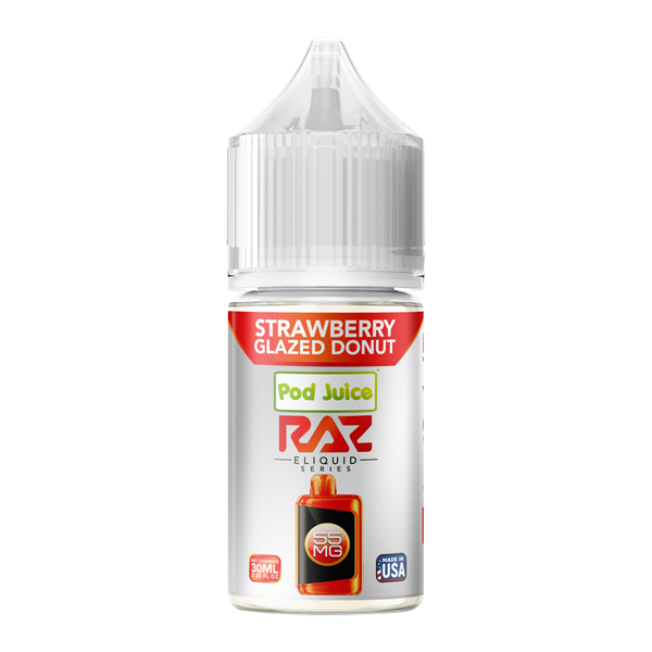 Strawberry Glazed Donut RAZ X Pod Juice Nic Salt Vape Juice