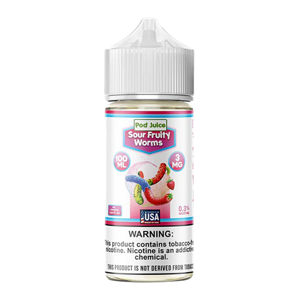 Sour Fruity Worms Pod Juice 100ml Sour Fruity Worms Pod Juice 100ml