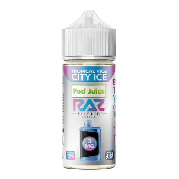 Tropical Vice City Ice RAZ X Pod Juice 100ml Tropical Vice City Ice RAZ X Pod Juice 100ml