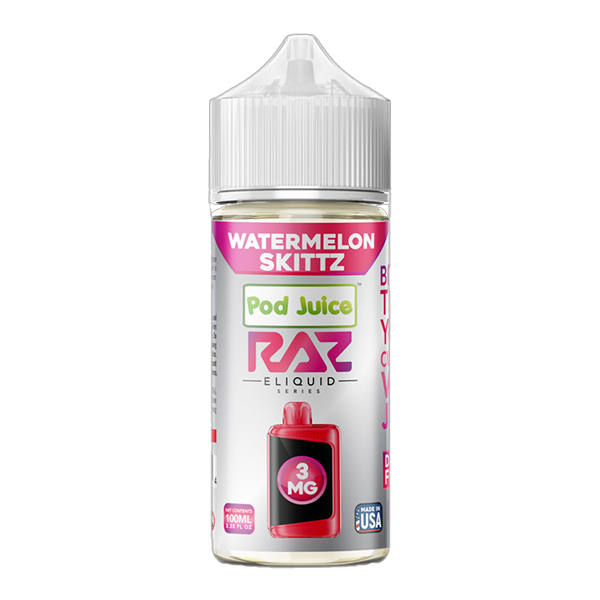 Watermelon Skittz RAZ X Pod Juice 100ml Watermelon Skittz RAZ X Pod Juice 100ml