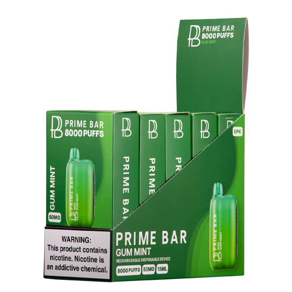 Gum Mint Prime Bar Vape 5-Packs