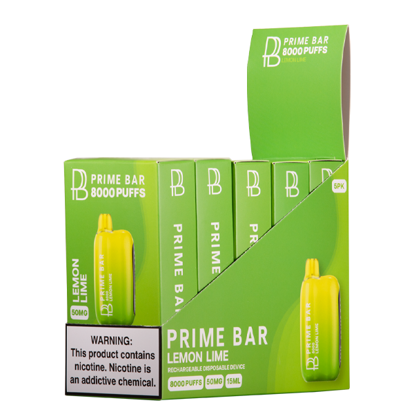 Lemon Lime Prime Bar 8000 Vape MiOne Brands