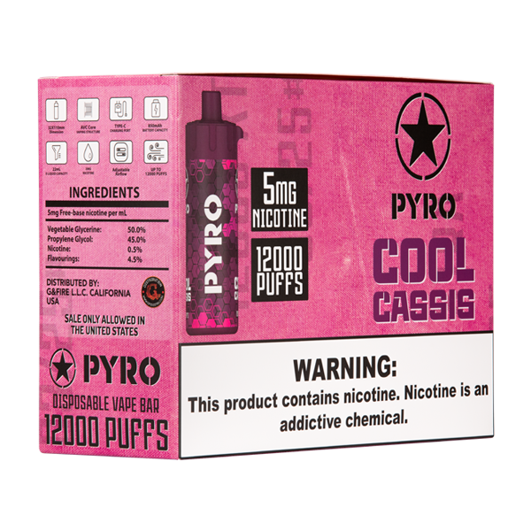 Cool Cassis Pyro Disposable Vape 10-Pack