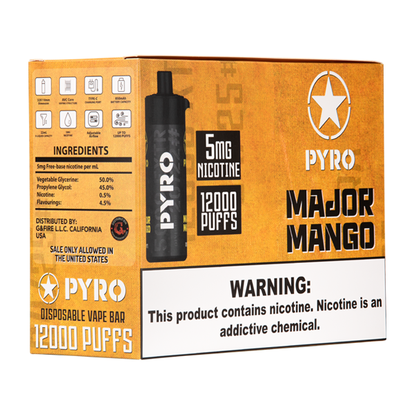 Major Mango Pyro Disposable Vape 10-Pack