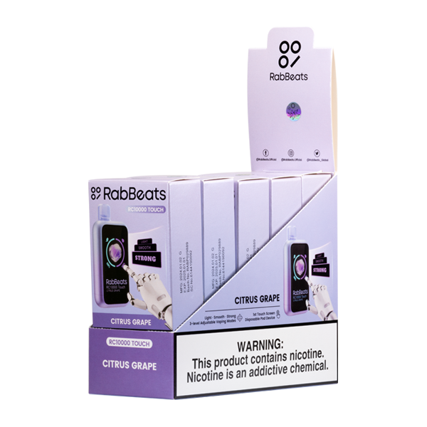 Citrus Grape Rabbeats RC10000 Touch Vape 5-Pack