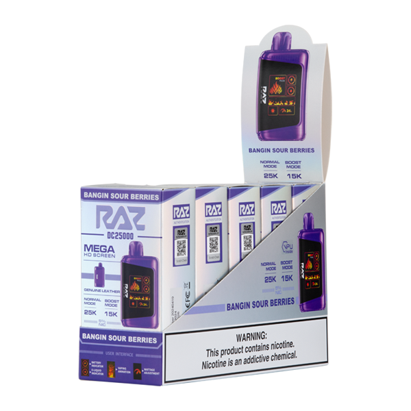 Bangin Sour Berries RAZ DC25000 Vape 5-Pack