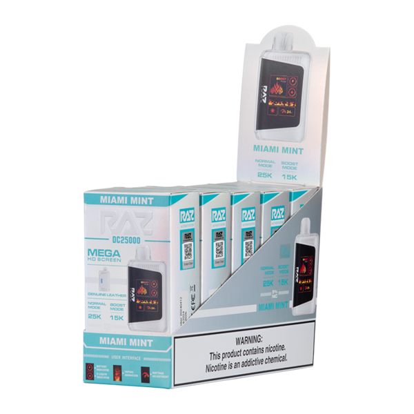 Miami Mint RAZ DC25000 Vape 5-Pack