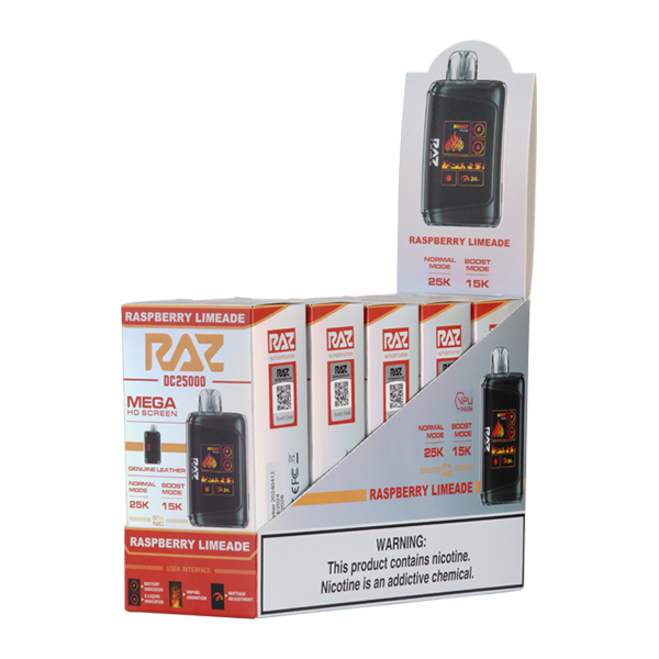 Raspberry Limeade RAZ DC25000 Vape 5-Pack