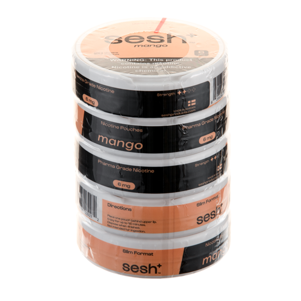 Mango Sesh+ Pouches 6mg 5-Pack