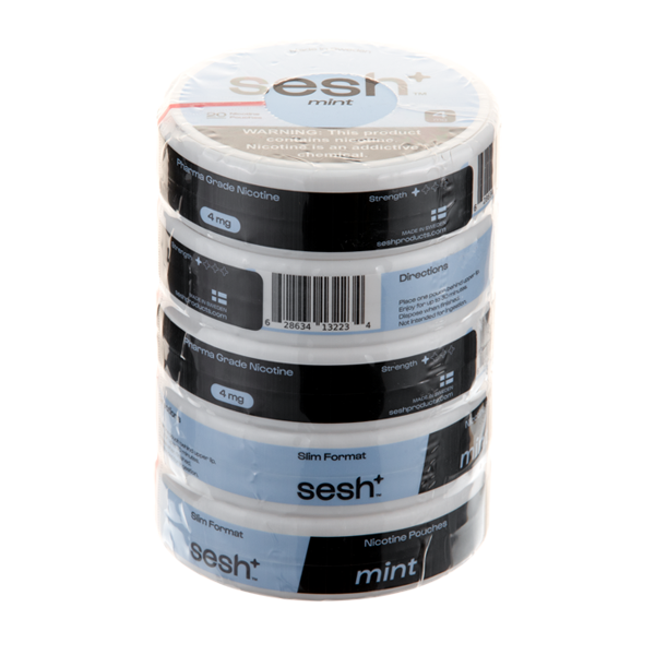 Mint Sesh+ Pouches 4mg 5-Pack