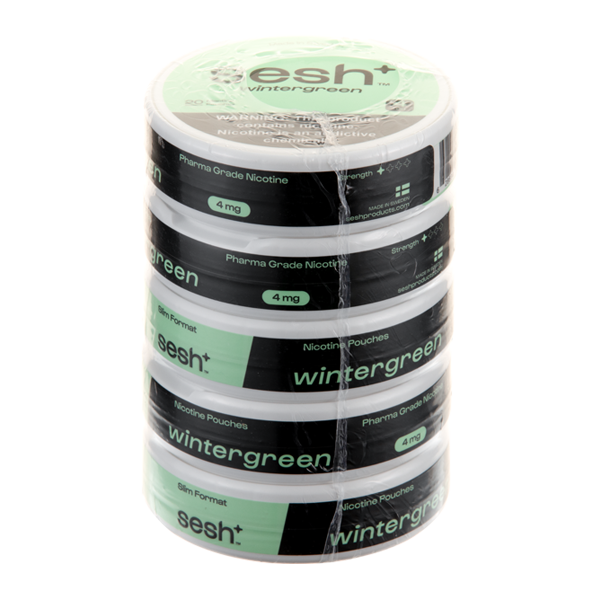 Wintergreen Sesh+ Pouches 4mg 5-Pack