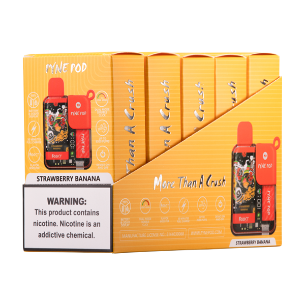 Strawberry Banana Pyne Pod Boost Vape 5 Pack